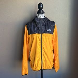 The North Face Yellow & Black Windwall Windbreaker